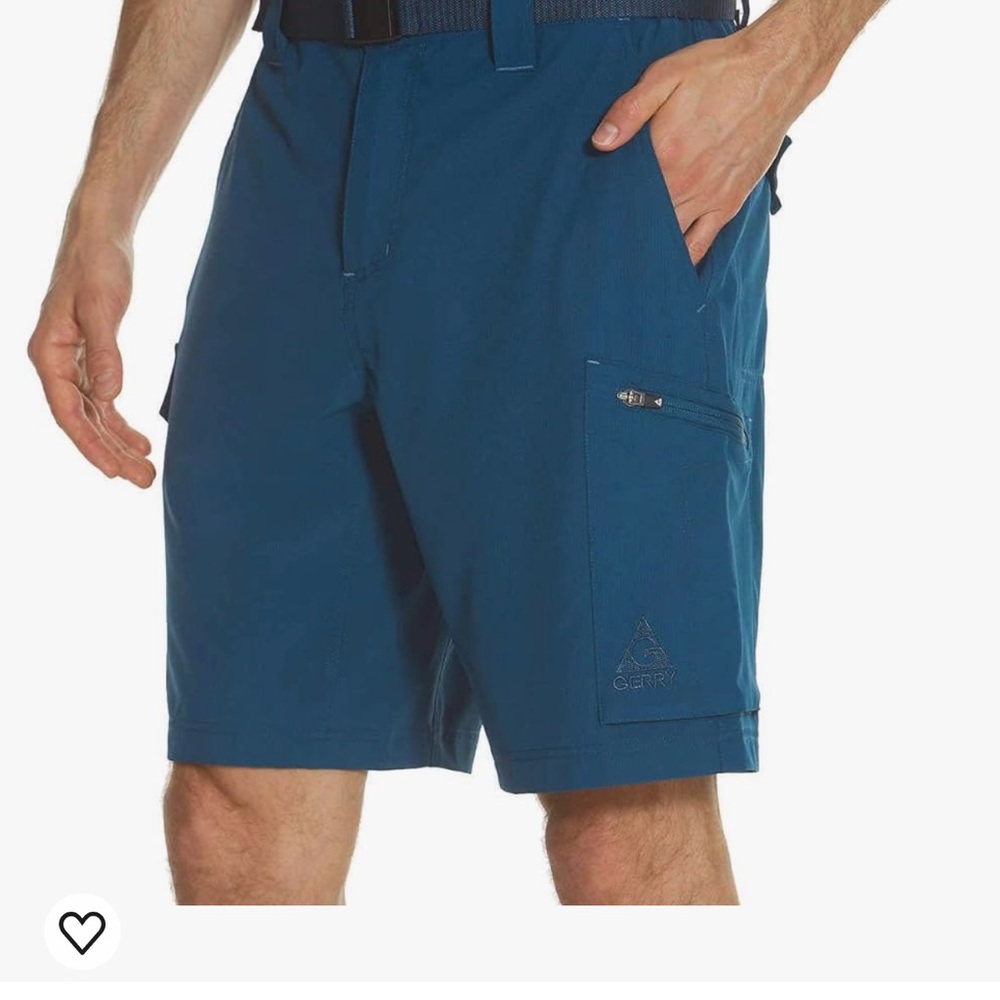 Gerry Cargo Shorts Green Hiking Lightweight Outdoor Size Large